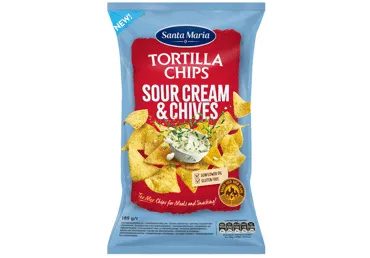 Kukurūzas čipsi SANTA MARIA krējuma un maurloku 185g