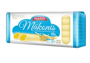 Kukurūzas nūjiņas Mākonis MARIO jogurta glazūrā 160g