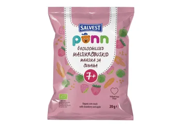 Kukurūzas uzkoda PONN BIO zemeņu-ābolu 7+ 20g