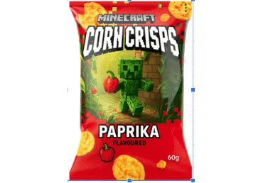 Kukurūzas uzkoda paprikas garša MINECRAFT 60g