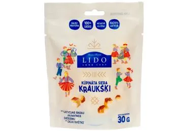 Kūpināta siera kraukšķi LIDO 30g