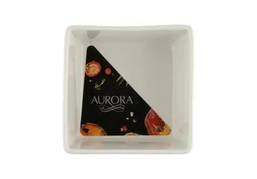 Kvadrātveida bļoda AURORA Balta 12cm