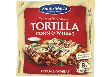 Kviešu-kukurūzas tortiljas SANTA MARIA 336g