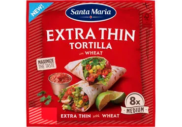 Kviešu tortiljas īpaši plānas SANTA MARIA 244g