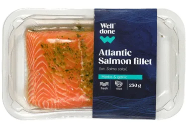 Laša fileja garšaugu un ķiploku marinādē WELL DONE 250g