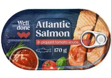 Laša fileja tomātu mērcē WELL DONE 170g