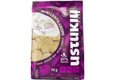 Lēcu kraukšķi USTUKIU ar krējumu un sīpoliem 70g