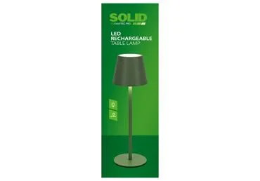 LED uzlādējama galda lampa SOLID