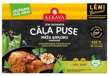 Lēni gatavota cāļa puse Meža ķiploku marinādē ĶEKAVA fas.