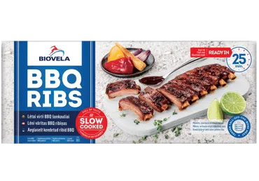 Lēni vārītas cūkgaļas ribiņas BBQ BIOVELA 500g