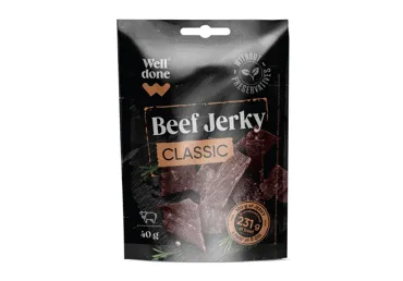 Liellopu gaļas uzkoda Beef Jerky Classic WELL DONE 40g