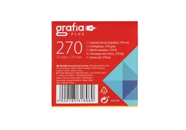 Līmlapiņas GRAFIA PLUS 270gab. 75x75mm
