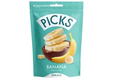 Liofilizēti banāni kakao glazūrā PICKS 90g