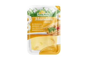 Maasdam siers FARM MILK šķēlēs 45% 150g