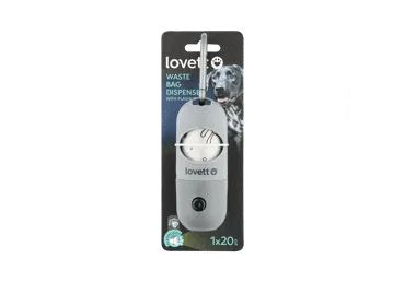 Maisiņi dzīvnieku ekskrementiem ar dozatoru un lukturīti