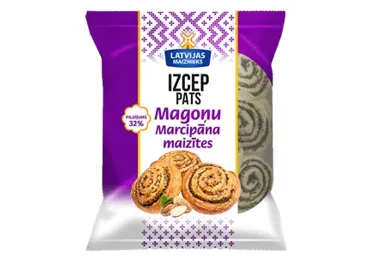 Maizītes ar marcipānu un magonēm LATVIJAS MAIZNIEKS 320g