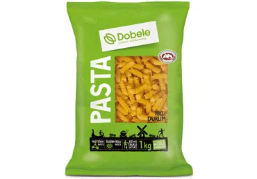 Makaroni DOBELE Durum, spirāles Nr.133, 1kg NPKS