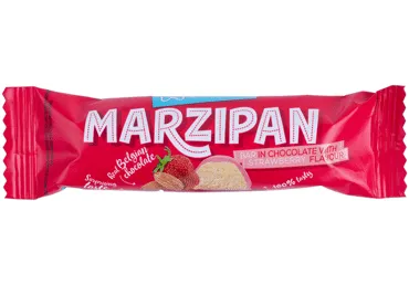 Marcipāna batoniņš Zemeņu šokolādē 40g