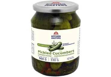 Gurķi marinēti KITCHEN MASTERS, 660g/330g