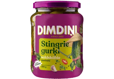 Marinēti gurķi saldskābi DIMDIŅI 680g