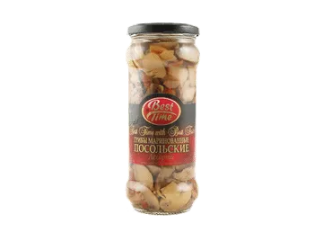 Marinētu sēņu asorti Posoļskije BEST TIME 530g
