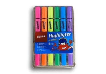 Marķieri GRAFIA PLUS 6gab.