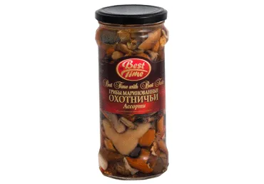 Sēnes marinēti BEST TIME, assorti, Ohotničji, 530g/315g