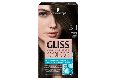 Matu krāsa Gliss Color 5-1 vēsi brūns