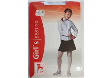 Meiteņu zeķbikses LION 5291 baltas 122-140