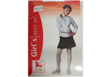 Meiteņu zeķbikses LION 5291 baltas 146-164