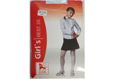 Meiteņu zeķbikses LION 5291 baltas 98-116