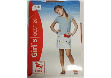 Meiteņu zeķbikses LION 5291 bēšas 122-140