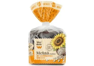 Melnā maize ar saulespuķu sēklām WELL DONE 280g