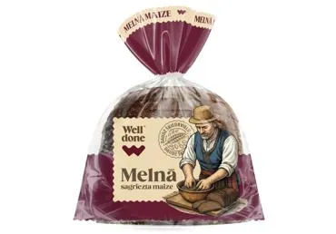 Melnā sagriezta maize WELL DONE 375g