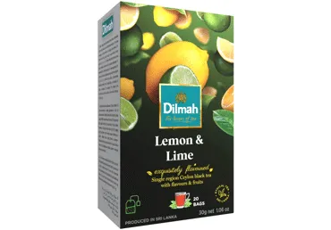 Melnā tēja DILMAH citronu un laima 20x1,5g