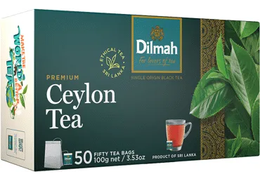 Melnā tēja DILMAH Premium 50x2g