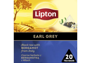 Melnā tēja LIPTON Earl Grey 20x1.6g