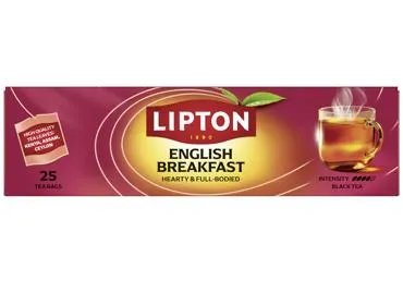 Melnā tēja LIPTON English Breakfast 25x2g