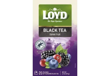 Melnā tēja LOYD ar ogām 20x1,7g
