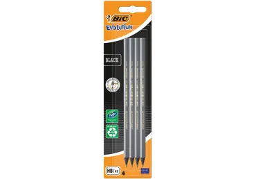 Melni zīmuļi BIC 4gab.