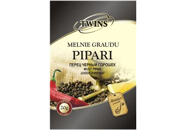 Melnie pipari Twins graudu 20g