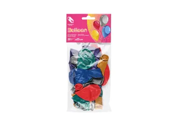 Metāl.krāsas baloni ELEMENTS 20gab. 25cm