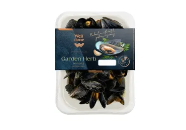 Mīdijas garšaugu mērcē WELL DONE PREMIUM 760g