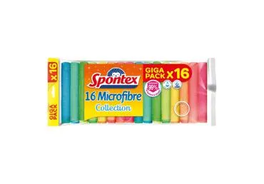 Mikrošķiedras lupatiņas Spontex 16 gab. AW26