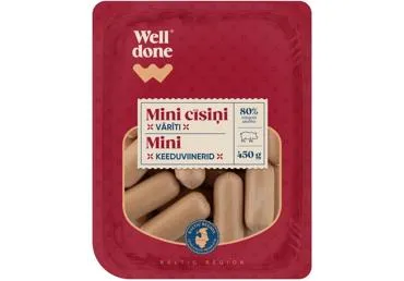 Mini cīsiņi WELL DONE 450g
