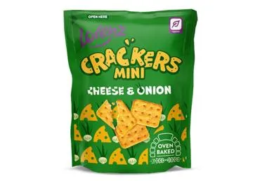 Mini krekeri ar siera un sīpolu garšu LORENZ 100g