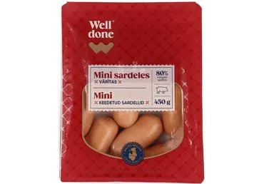 Mini sardeles WELL DONE vārītas 450g