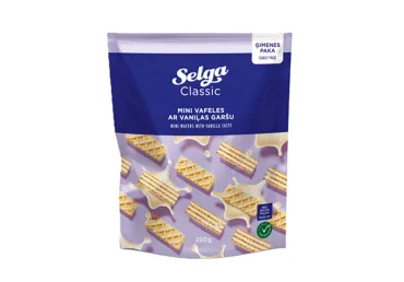 Vafeles Selga mini ar vaniļas garšu 250g
