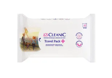 Mitrās salvetes CLEANIC Travel Pack 40gb.