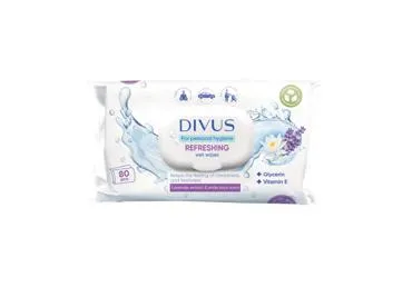 Mitrās salvetes DIVUS Refreshing 80gab.